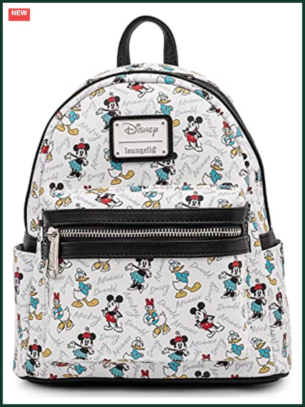 Loungefly Disney Mickey Minnie Donald Daisy Faux Leather Mini Backpack Handbag